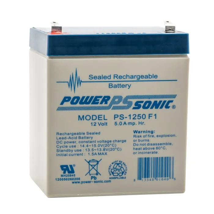 12V / 5Ah, Sealed Lead Acid Battery PS 1250 F1