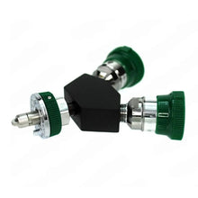 Ohmeda Y-Block, Male Quick-Connect x Female Coupler, Oxygen