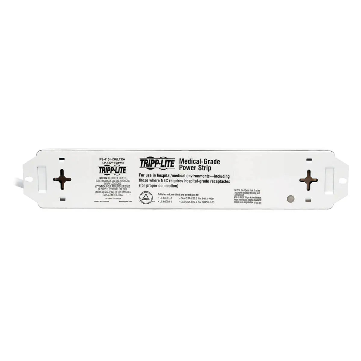 Hospital Grade, Power Strip, 4 Outlets, 15 ft. UL60601-1