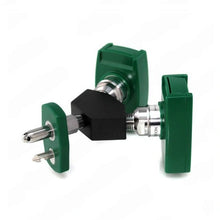 Chemetron Y-Block, Male Quick-Connect x Female Coupler, Oxygen