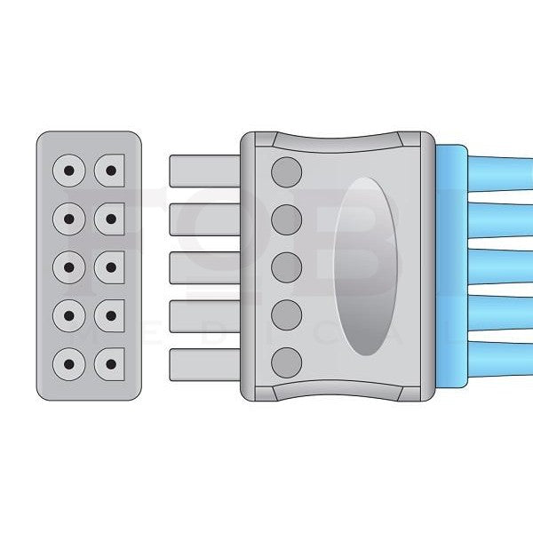 FOB 412681-001 (GE/Marquette Compatible ECG Leadwire)