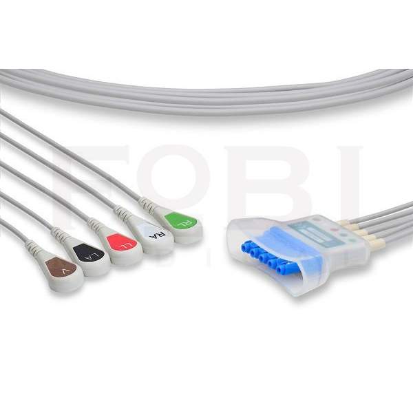 Philips Compatible, 5 Lead, ECG Leadwire, 989803152071 – FOBI Medical